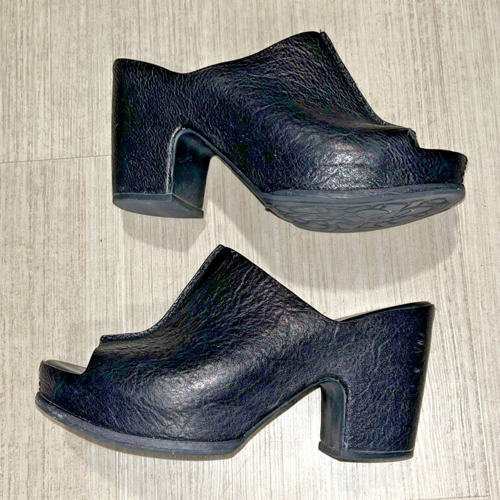 Kork-Ease The Original Santa Ana Leather Platform Clog Sandal Boho Size 6M - Picture 6 of 8
